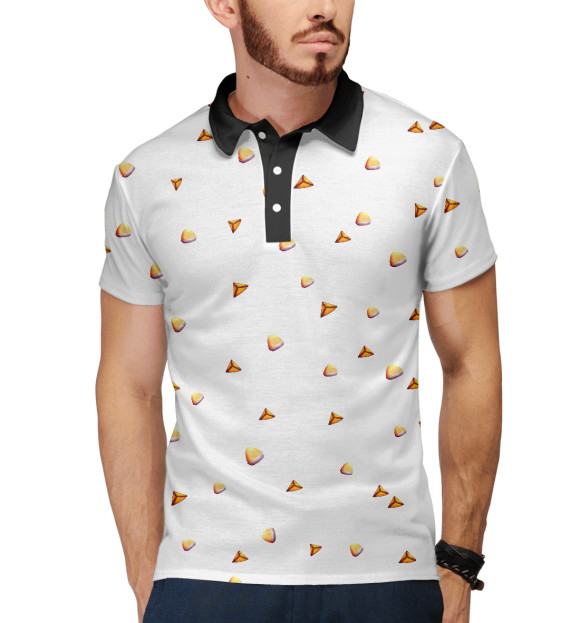 Мужское поло с изображением Эчпочмачно цвета Белый