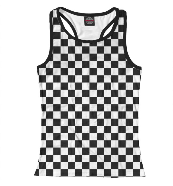 Женская майка-борцовка с изображением Черно-белый цвета Белый