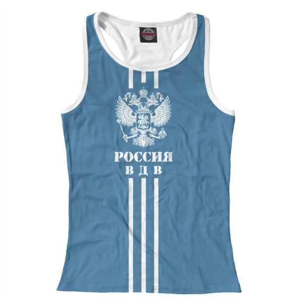 Женская майка-борцовка с изображением Воздушно Десантные Войска цвета Белый