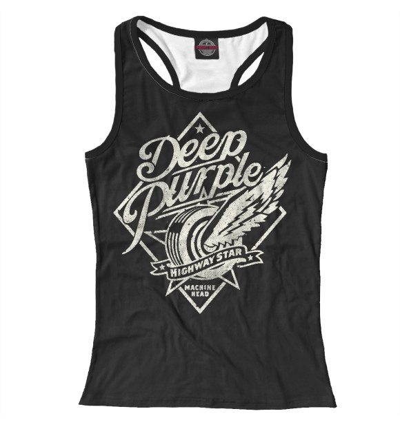 Женская майка-борцовка с изображением Deep Purple цвета Белый