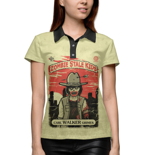 

Поло Print Bar, Белый, Carl Grimes Walker