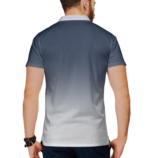 Мужское поло с изображением Овен цвета Белый