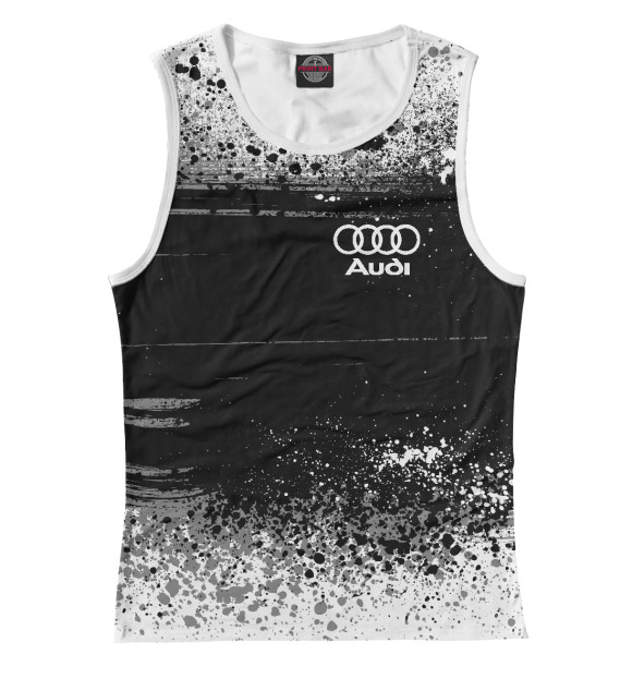 Женская майка с изображением AUDI SPORT цвета Белый
