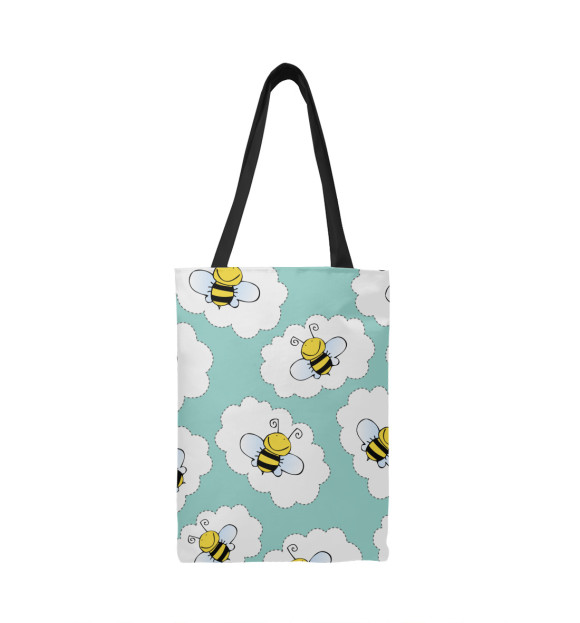 Сумка-шоппер с изображением Милые пчелы цвета 