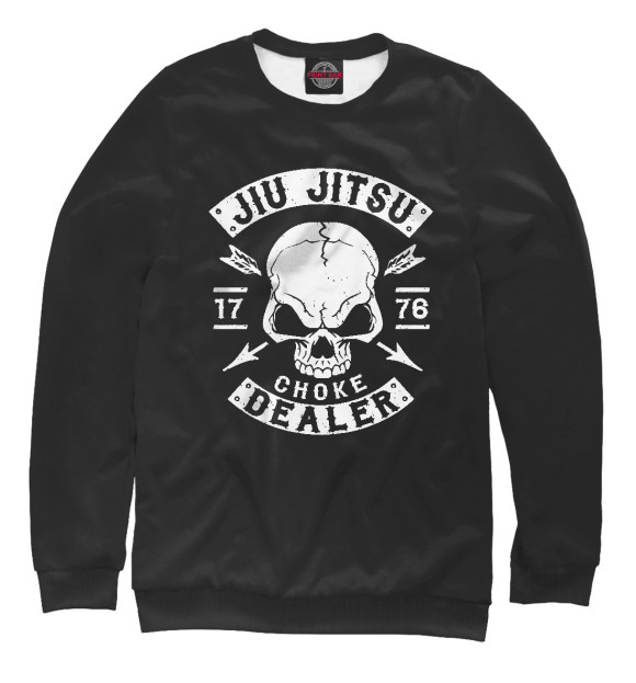 Женский свитшот с изображением Jiu Jitsu цвета Белый
