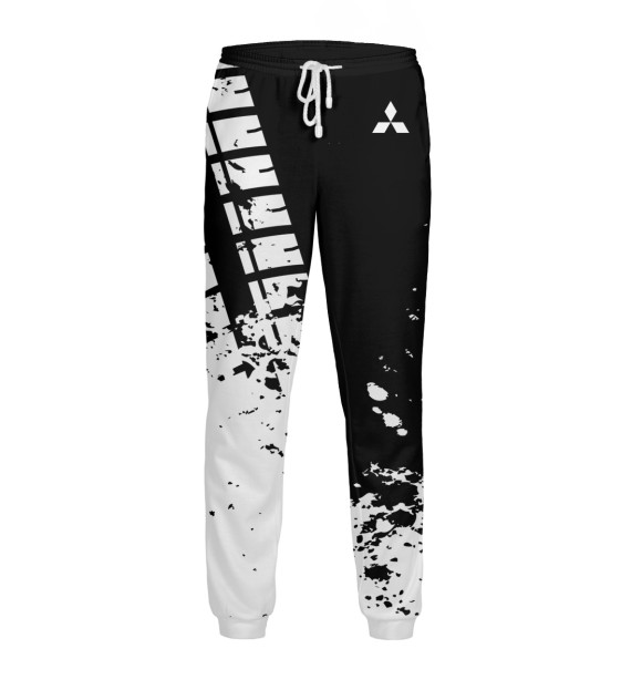 Мужские спортивные штаны с изображением Mitsubishi abstract sport uniform цвета Белый