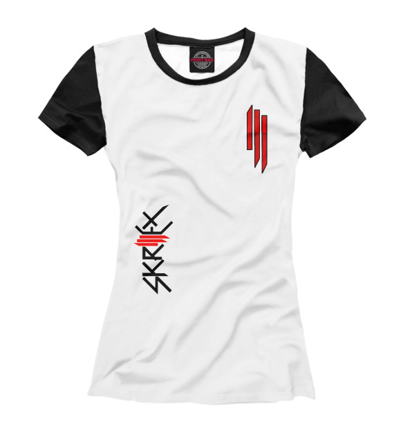 Футболка для девочек с изображением Skrillex цвета Белый