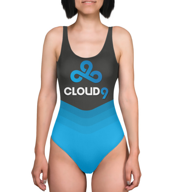 Купальник-боди с изображением Cloud 9 Team цвета 