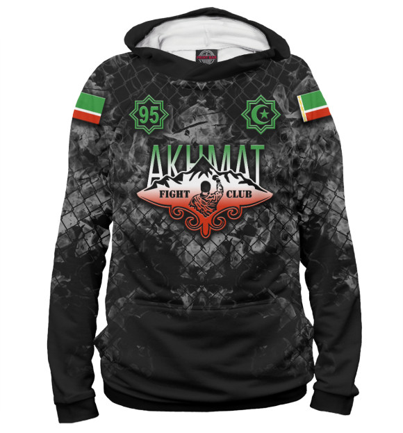 Женское худи с изображением Ахмат Бойцовский Клуб цвета Белый