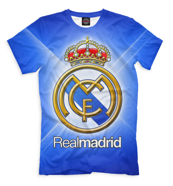 Футболка для мальчиков с изображением Real Madrid цвета Грязно-голубой