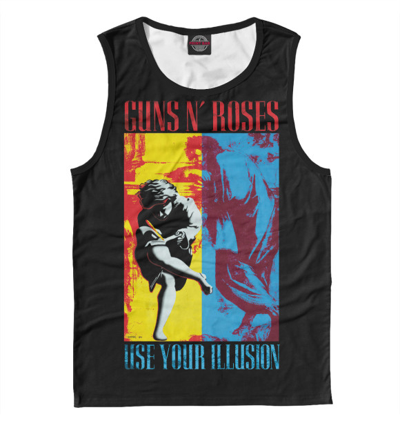 Мужская майка с изображением Guns N' Roses цвета Белый
