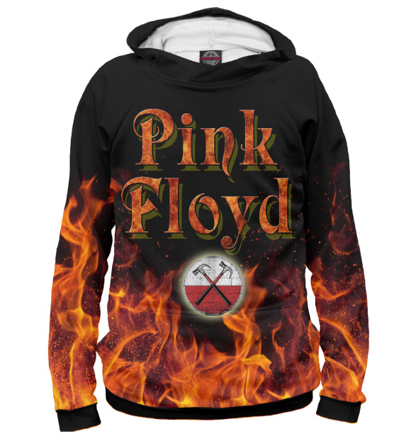 Женское худи с изображением Pink Floyd цвета Белый