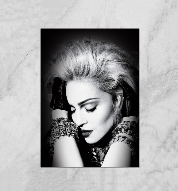 Плакат с изображением Madonna цвета Белый