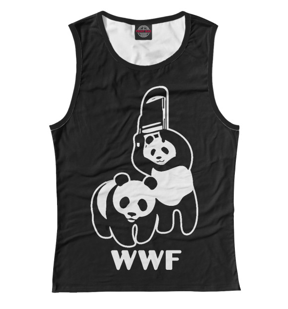 Женская майка с изображением WWF Panda цвета Белый