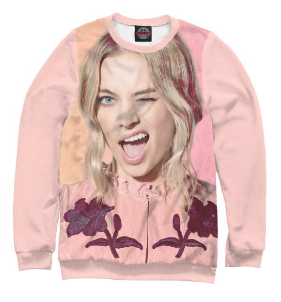 Мужской свитшот с изображением Margot Robbie цвета Белый