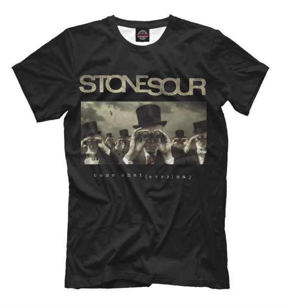 Мужская футболка с изображением Stone Sour цвета Черный