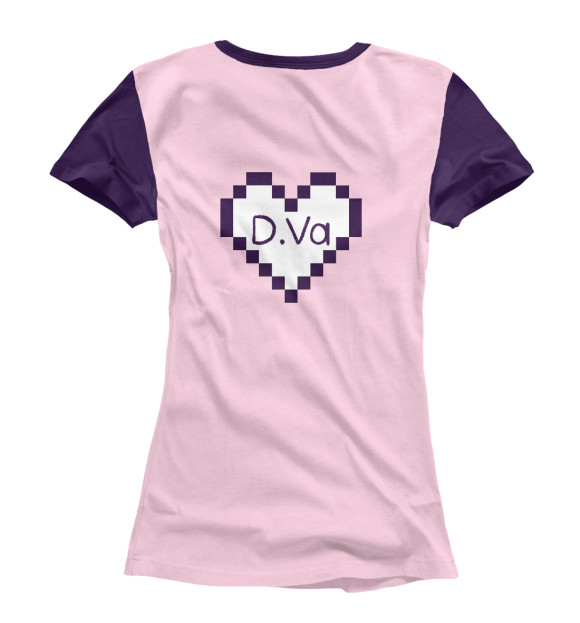 Женская футболка с изображением D.Va цвета Белый