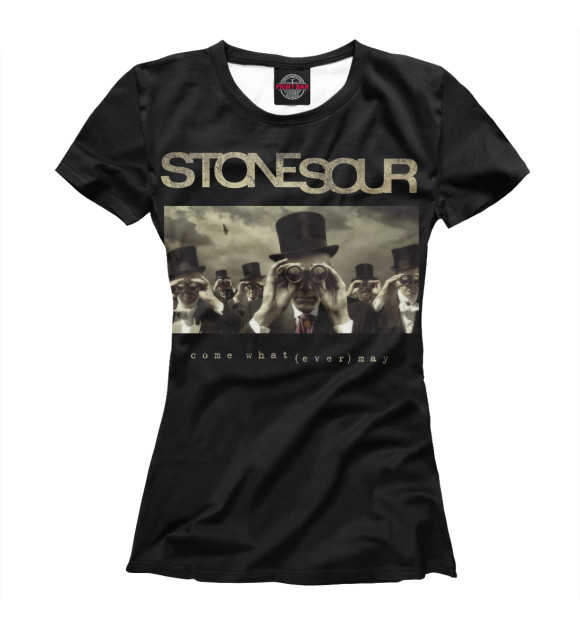 Женская футболка с изображением Stone Sour цвета Белый