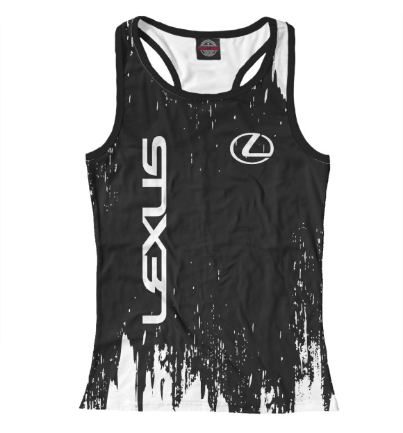 Женская майка-борцовка с изображением Lexus цвета Белый
