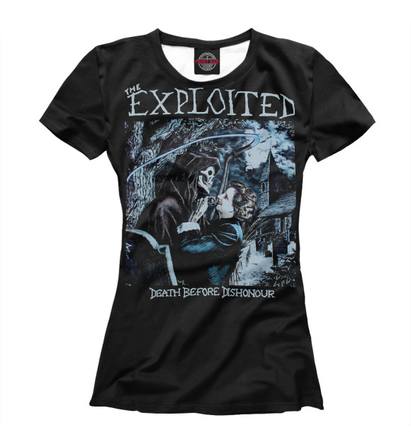 Женская футболка с изображением The exploited цвета Белый