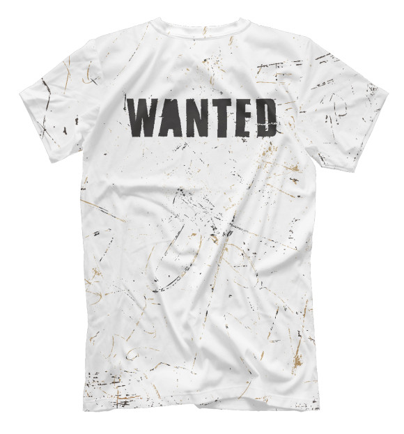 Мужская футболка с изображением Wanted цвета Белый