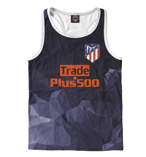 Мужская майка-борцовка с изображением Atletico Madrid цвета Белый