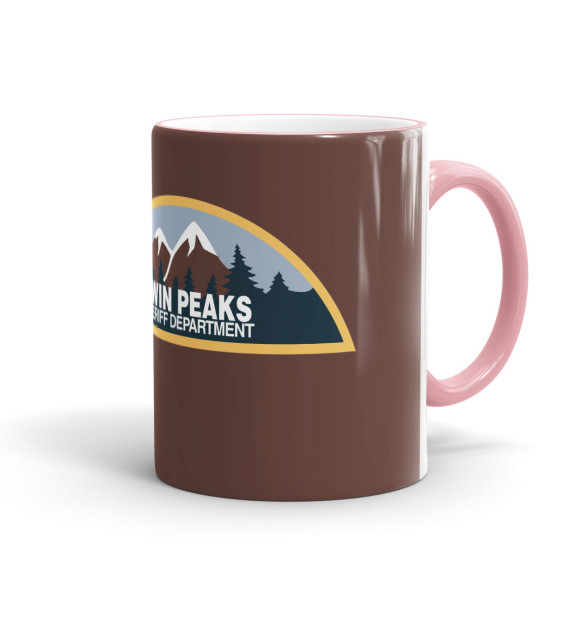 Кружка с изображением Twin Peaks Sheriff Department цвета розовый