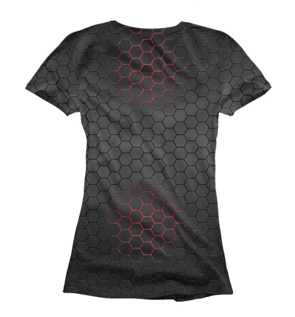 Футболка для девочек с изображением Red Honeycomb цвета Белый