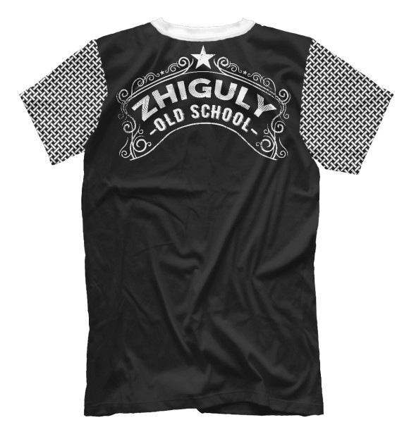 Мужская футболка с изображением Жигули Олдскул цвета Белый