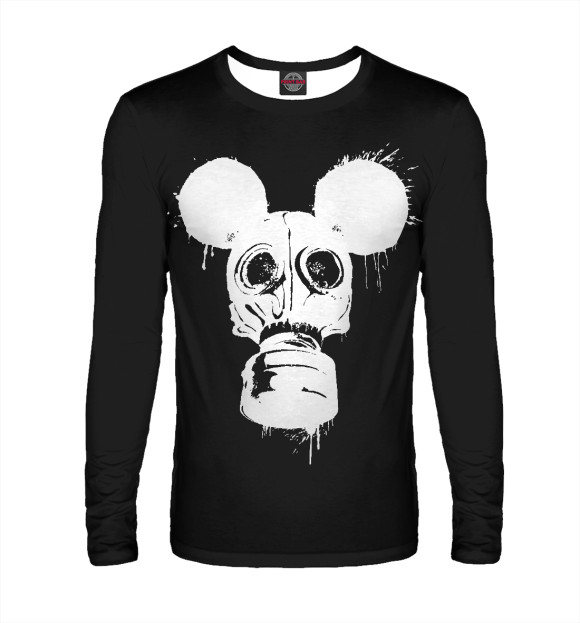 Мужской лонгслив с изображением Mask цвета Белый