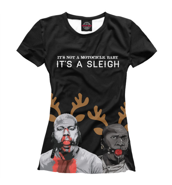 Футболка для девочек с изображением It's a sleigh цвета Белый