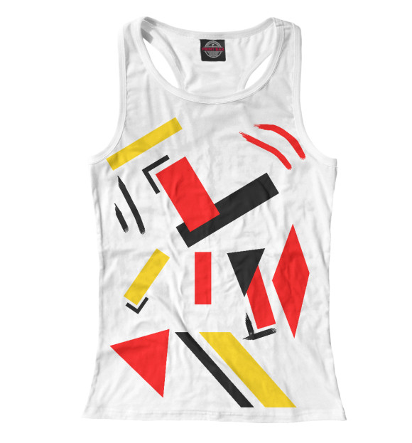 Женская майка-борцовка с изображением Мария Функ / Композиция цвета Белый