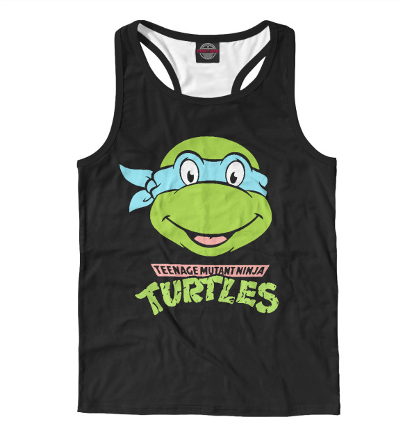 Мужская майка-борцовка с изображением Черепашки-ниндзя цвета Белый