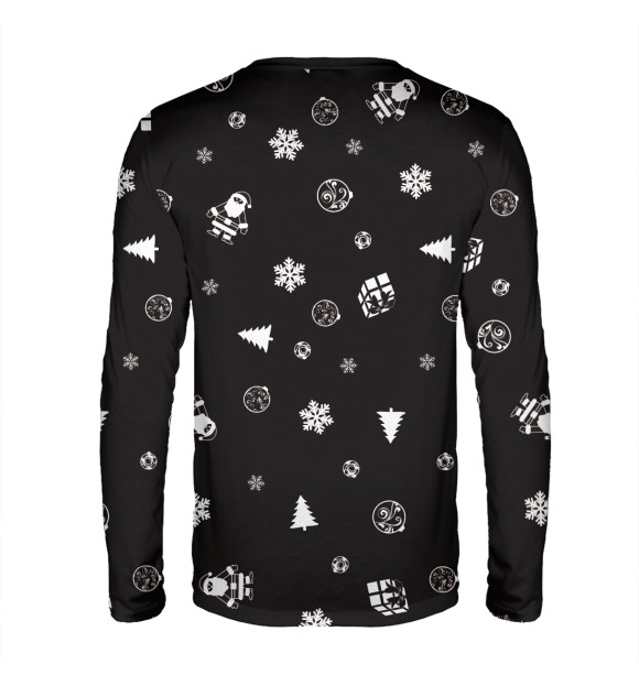 Мужской лонгслив с изображением Bad Santa цвета Белый