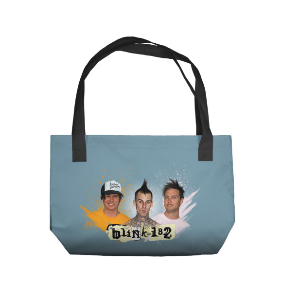 Пляжная сумка с изображением Blink-182 цвета 