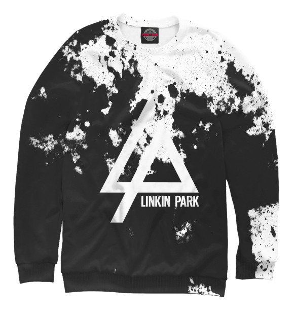 Мужской свитшот с изображением Linkin Park краски цвета Белый