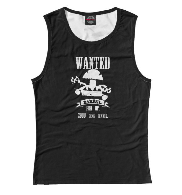 Майка для девочки с изображением Wanted Darryl цвета Белый