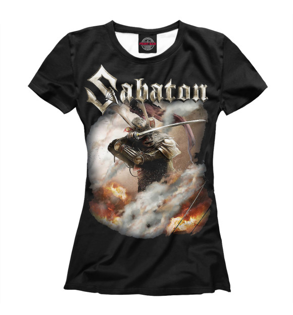 Женская футболка с изображением Sabaton цвета Белый