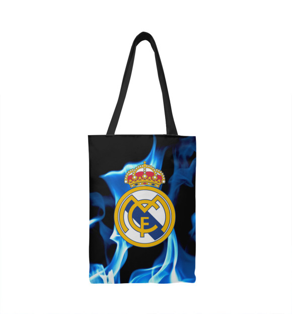 Сумка-шоппер с изображением FC REAL MADRID цвета 