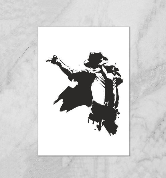 Плакат с притом Michael Jackson цвета Белый Плакат с изображением Michael Jackson цвета Белый