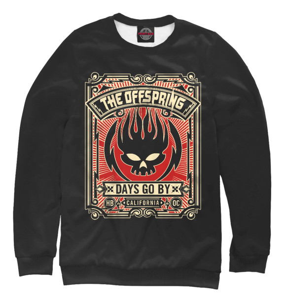 Свитшот для мальчиков с изображением The Offspring цвета Белый
