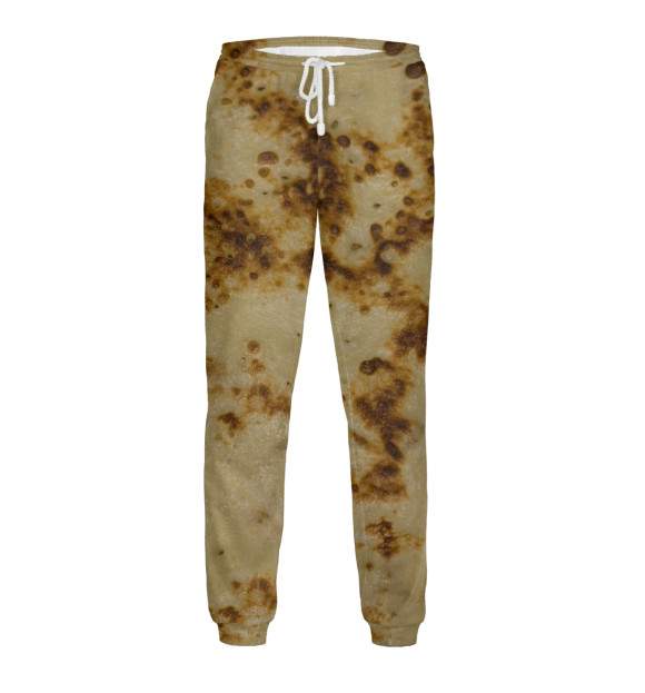 Мужские спортивные штаны с изображением Блин цвета Белый