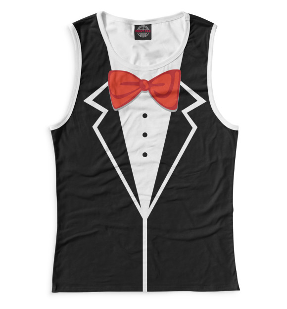 Майка для девочки с изображением Костюм с отливом цвета Белый