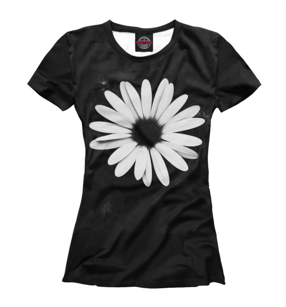 Футболка для девочек с изображением Ромашка цвета Белый