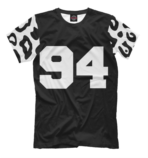 Мужская футболка с изображением Леопардовый окрас 94 цвета Черный