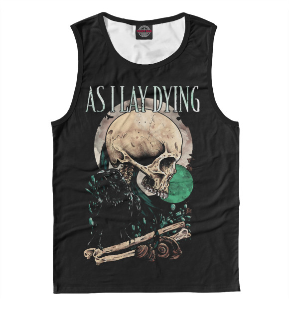 Майка для мальчика с изображением As I Lay Dying цвета Белый
