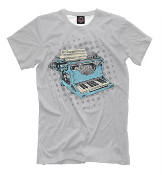 Футболка для мальчиков Piano Typewriter