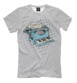 Мужская футболка Piano Typewriter