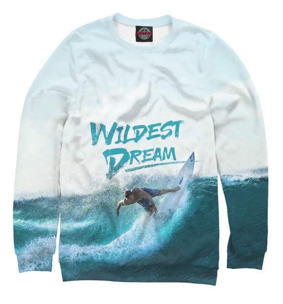 Мужской свитшот с изображением Wildest Dream цвета Белый