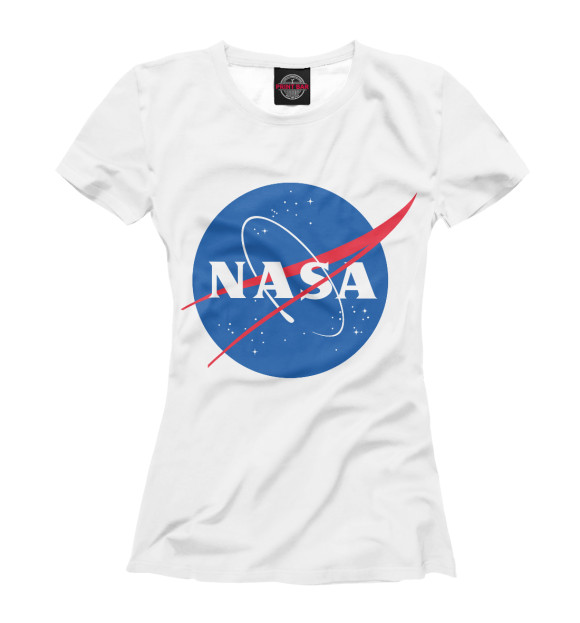 Женская футболка с изображением NASA цвета Белый